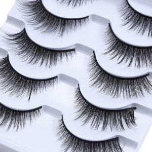 5 Pairs False Mink Eyelashes Natural Wispy Long Fake Lashes Anime Cosplay Thick Lash For Eyelash Extension Makeup Tools